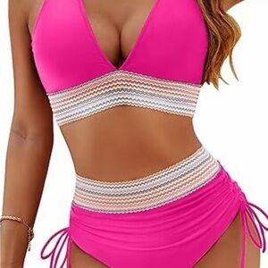 Vibrant Pink Women's Swimwear Set